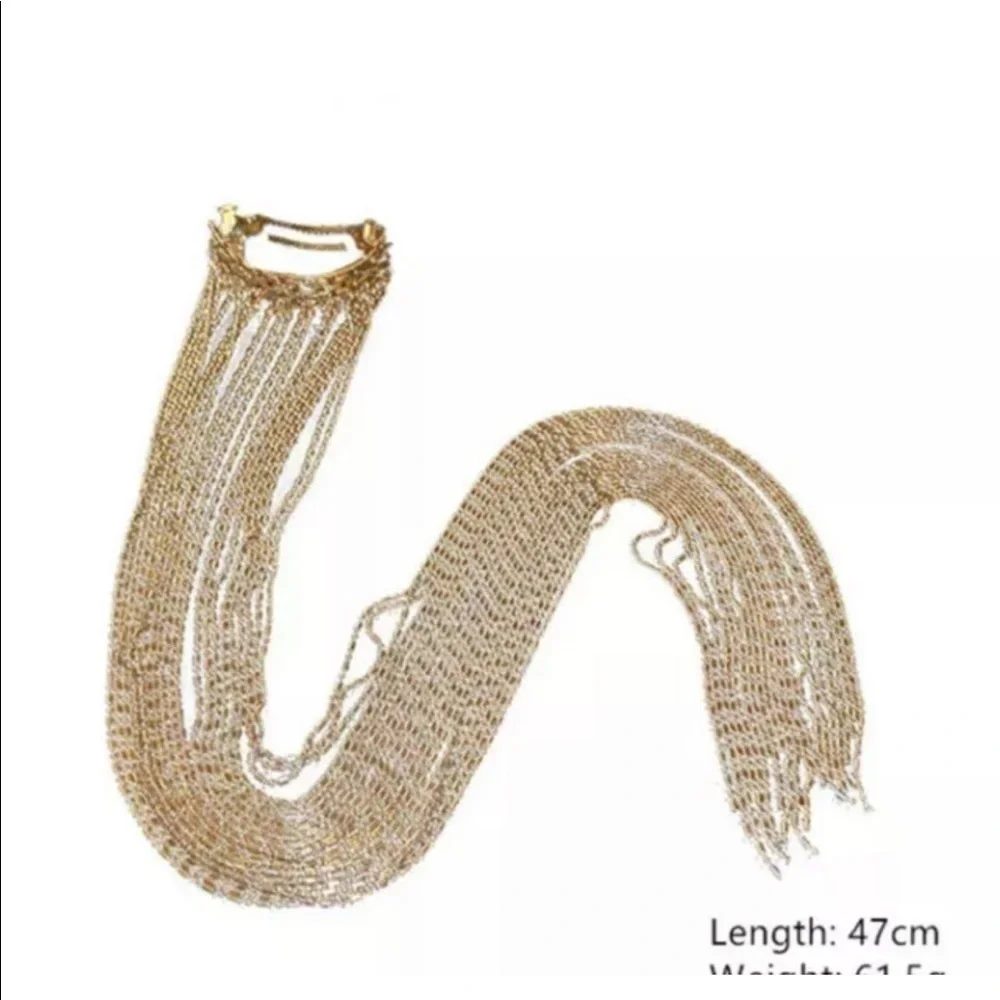 Women gold color tassel Long fashion accessories hair pin